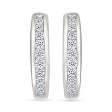 Sparkling Gold & Diamond Hoops Earrings