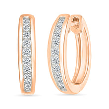 Sparkling Gold & Diamond Hoops Earrings