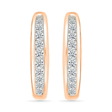 Charming Diamond Hoops Earrings