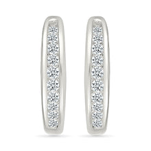 Charming Diamond Hoops Earrings