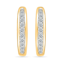 Charming Diamond Hoops Earrings