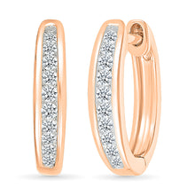 Charming Diamond Hoops Earrings