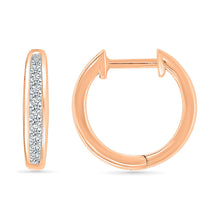 Charming Diamond Hoops Earrings