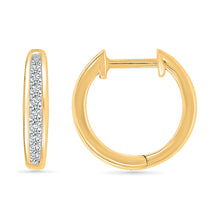 Charming Diamond Hoops Earrings