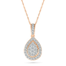 Exquisite Teardrop Diamond Pendant
