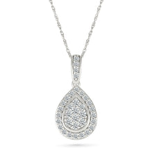 Exquisite Teardrop Diamond Pendant