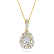 Exquisite Teardrop Diamond Pendant