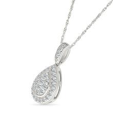 Exquisite Teardrop Diamond Pendant
