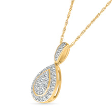 Exquisite Teardrop Diamond Pendant