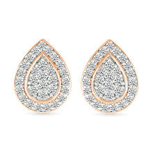 Diamond Teardrop Stud Earrings