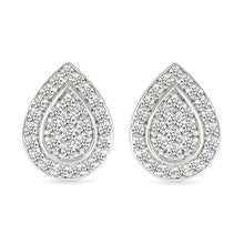 Diamond Teardrop Stud Earrings