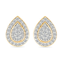 Diamond Teardrop Stud Earrings