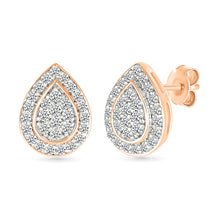 Diamond Teardrop Stud Earrings