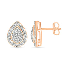 Diamond Teardrop Stud Earrings