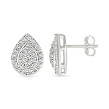 Diamond Teardrop Stud Earrings