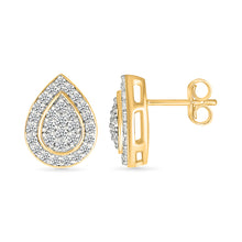 Diamond Teardrop Stud Earrings