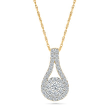 Delicate Double Halo Diamond Pendant