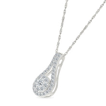 Delicate Double Halo Diamond Pendant