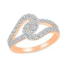 Twisted Knot Diamond Ring