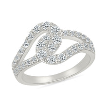Twisted Knot Diamond Ring