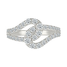 Twisted Knot Diamond Ring