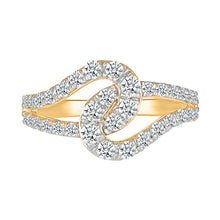 Twisted Knot Diamond Ring