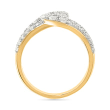 Twisted Knot Diamond Ring