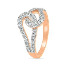 Twisted Knot Diamond Ring