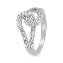 Twisted Knot Diamond Ring