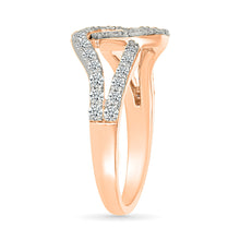 Twisted Knot Diamond Ring