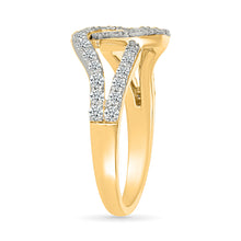 Twisted Knot Diamond Ring
