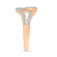 Twisted Knot Diamond Ring