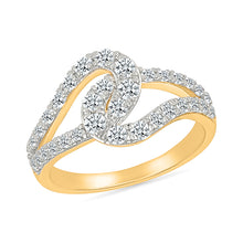 Twisted Knot Diamond Ring