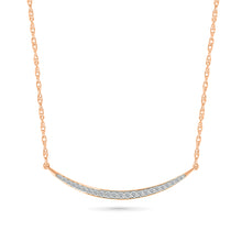 Glittering Crescent Diamond Necklace