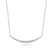 Glittering Crescent Diamond Necklace