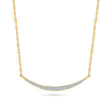 Glittering Crescent Diamond Necklace