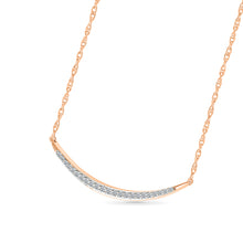 Glittering Crescent Diamond Necklace