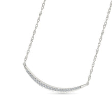 Glittering Crescent Diamond Necklace