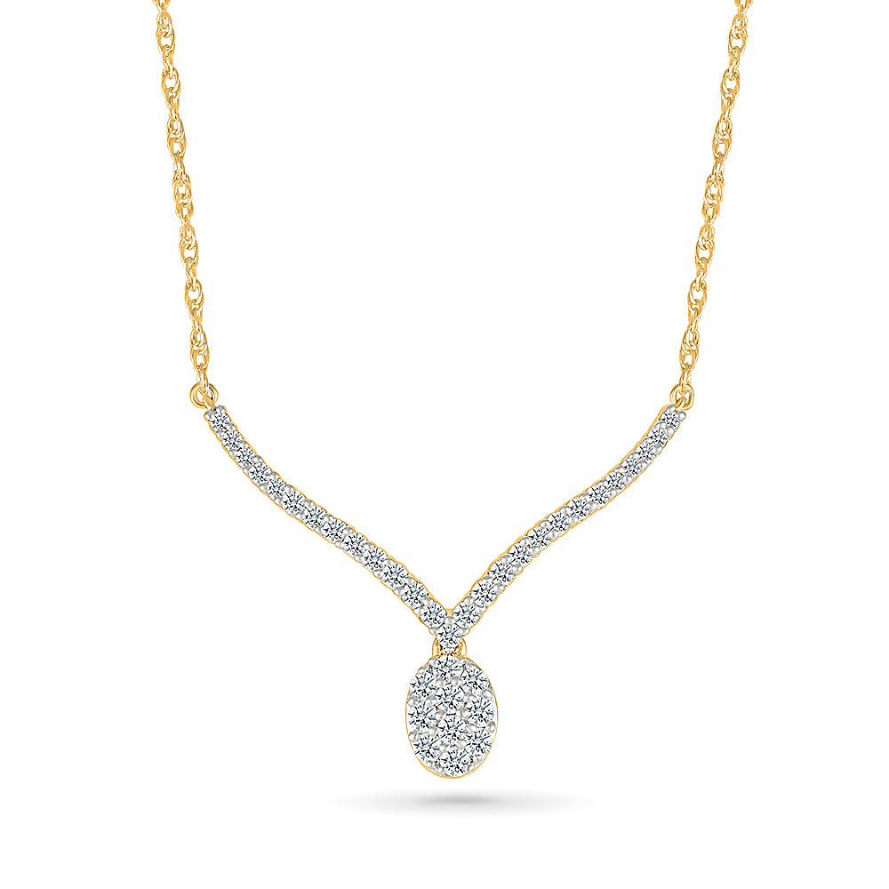 Ravishing Reflections Diamond Gold Necklace