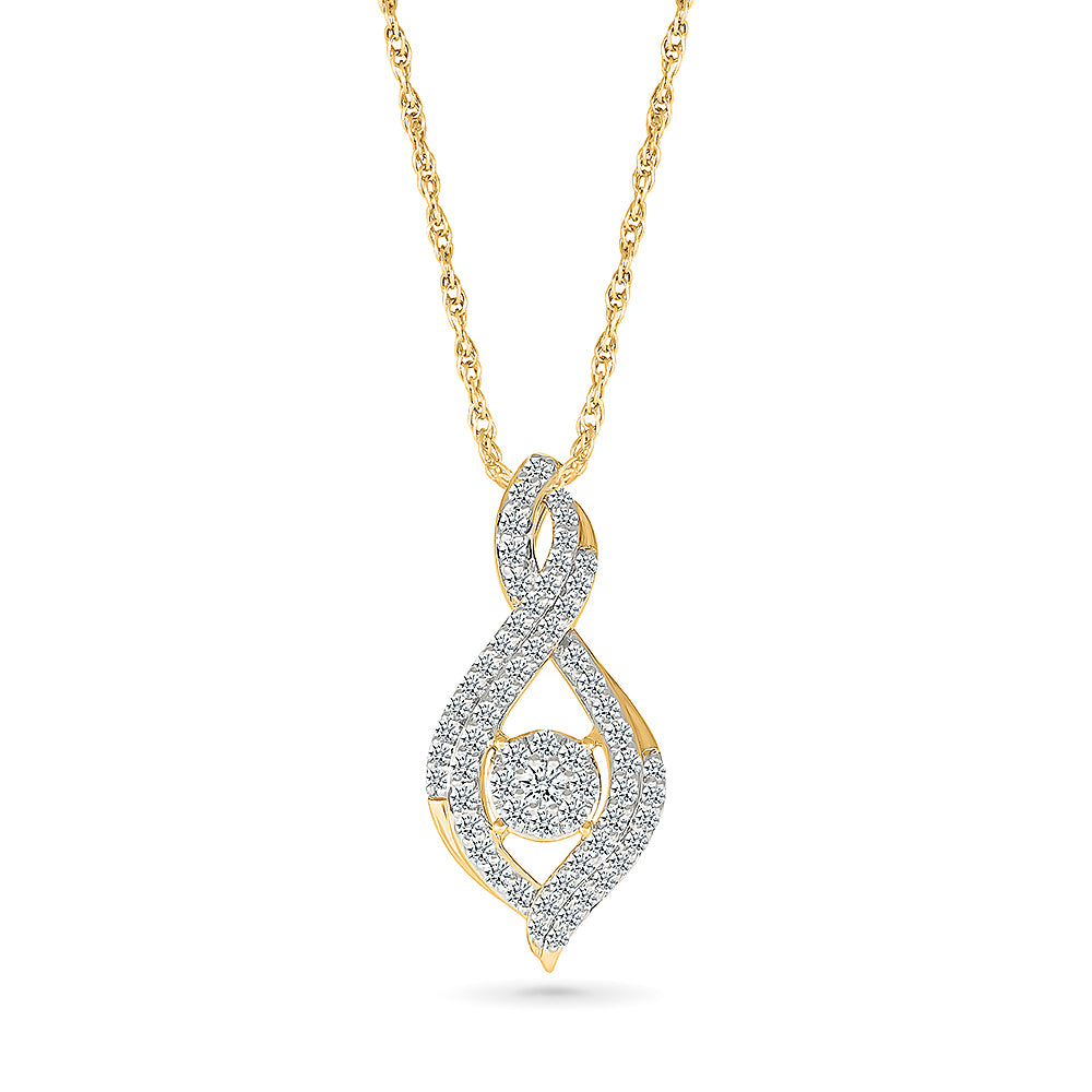 Twisted Infinity Diamond Pendant