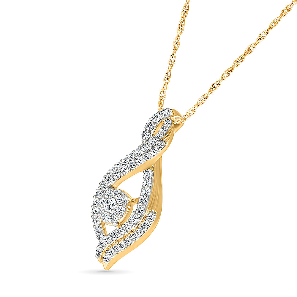 Twisted Infinity Diamond Pendant