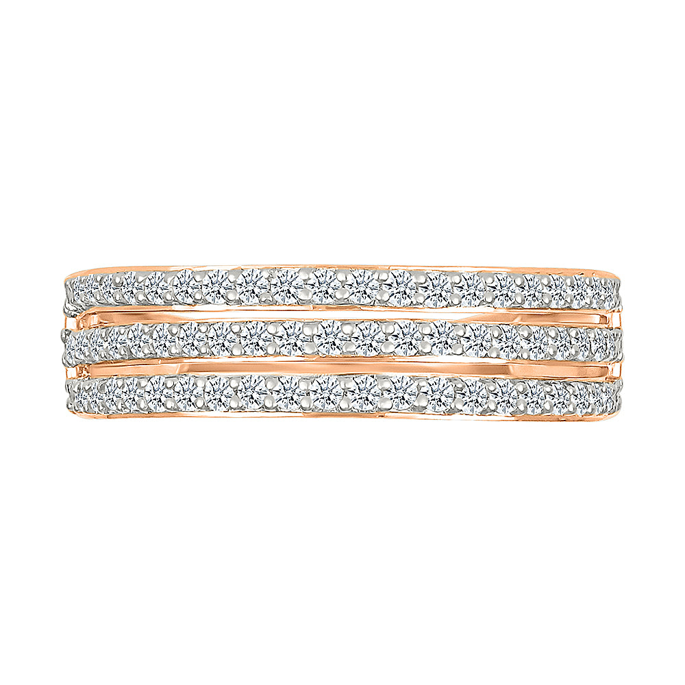 Shimmering Diamond Trio Ring