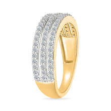 Shimmering Diamond Trio Ring