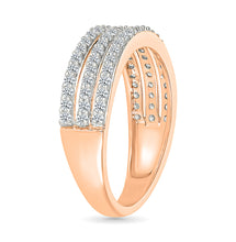 Shimmering Diamond Trio Ring