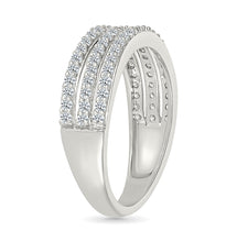 Shimmering Diamond Trio Ring