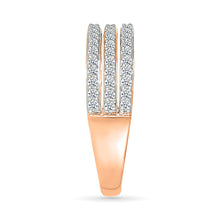 Shimmering Diamond Trio Ring