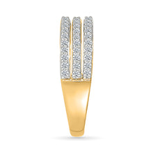 Shimmering Diamond Trio Ring