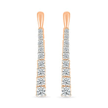 Long Dazzling Diamond Earrings