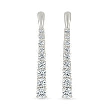 Long Dazzling Diamond Earrings