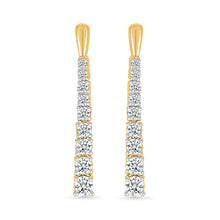 Long Dazzling Diamond Earrings